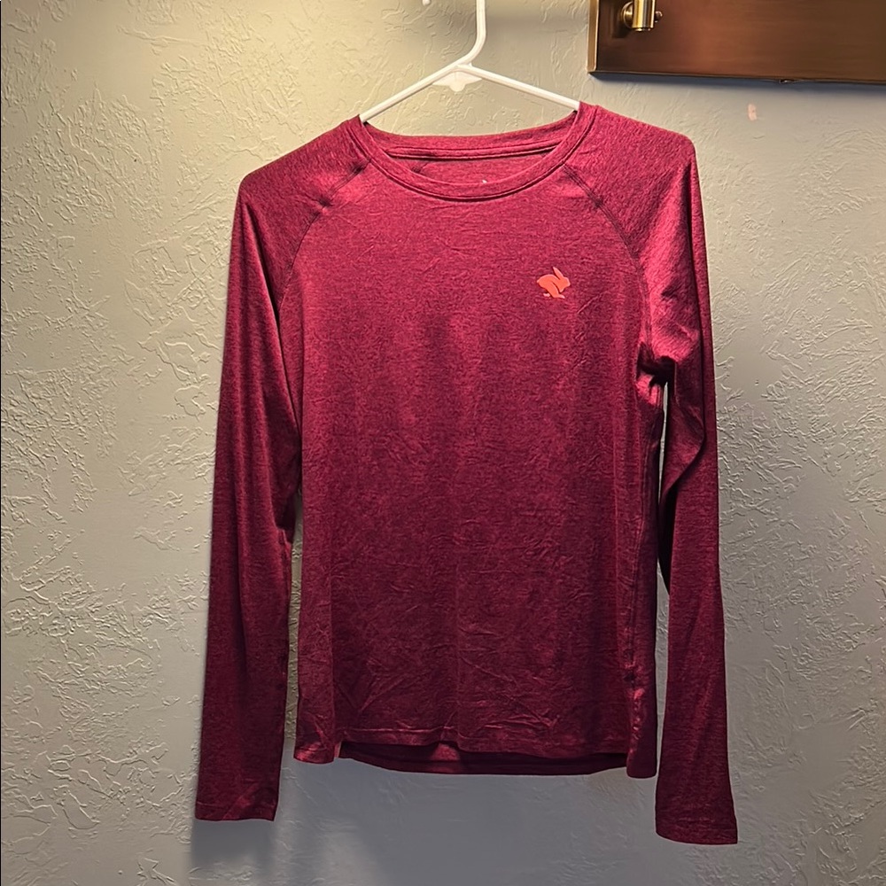 Rabbit purple Long Sleeve athletic shirt